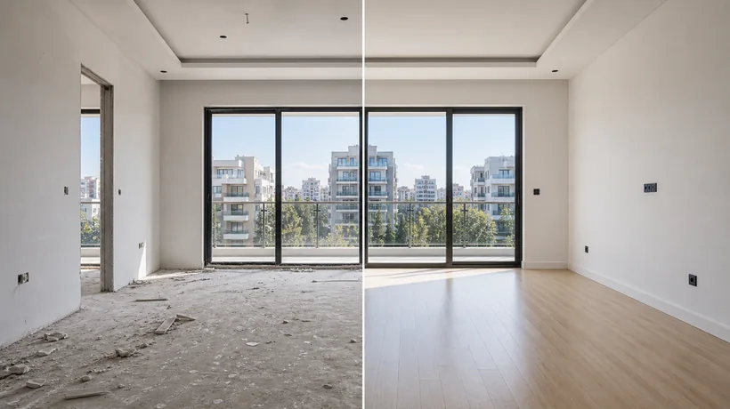 İnşaat Sonrası Daire Temizliği öncesi ve sonrası